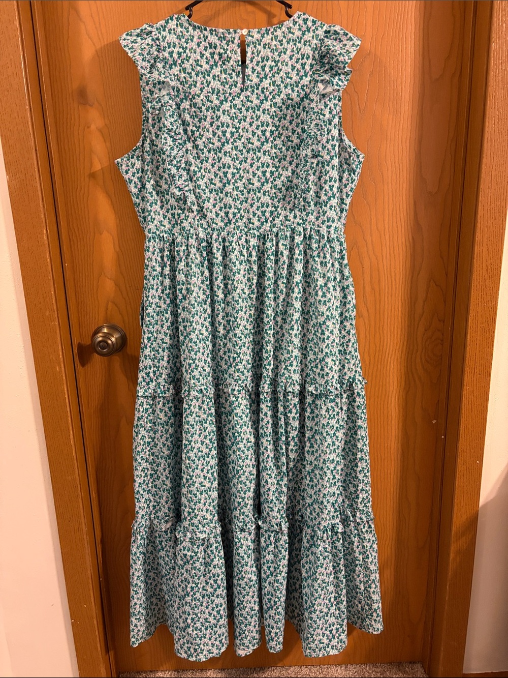 Nursing Queen NWOT Women's Smocked Floral Print Nursing Midi Dress Large - Picture 10 of 11